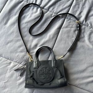 Tory Burch Black Crossbody Bag with Embossed Logo